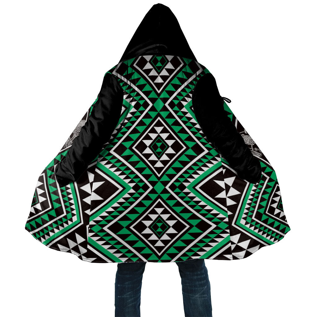 New Zealand Kakariki Taniko Motifs Cloak Maori Poi Dance Costume Inspired LT14 Unisex Green - Polynesian Pride