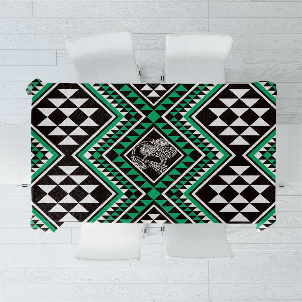 New Zealand Kakariki Taniko Motifs Tablecloth Maori Poi Dance Costume Inspired LT14 Green - Polynesian Pride