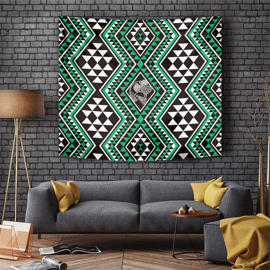New Zealand Kakariki Taniko Motifs Tapestry Maori Poi Dance Costume Inspired LT14 Green - Polynesian Pride
