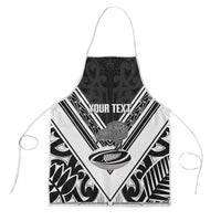 New Zealand Silver Fern Rugby Custom Apron Go Wheel Kiwi Maori Pattern LT14 White - Polynesian Pride
