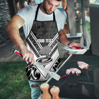 New Zealand Silver Fern Rugby Custom Apron Go Wheel Kiwi Maori Pattern LT14 - Polynesian Pride