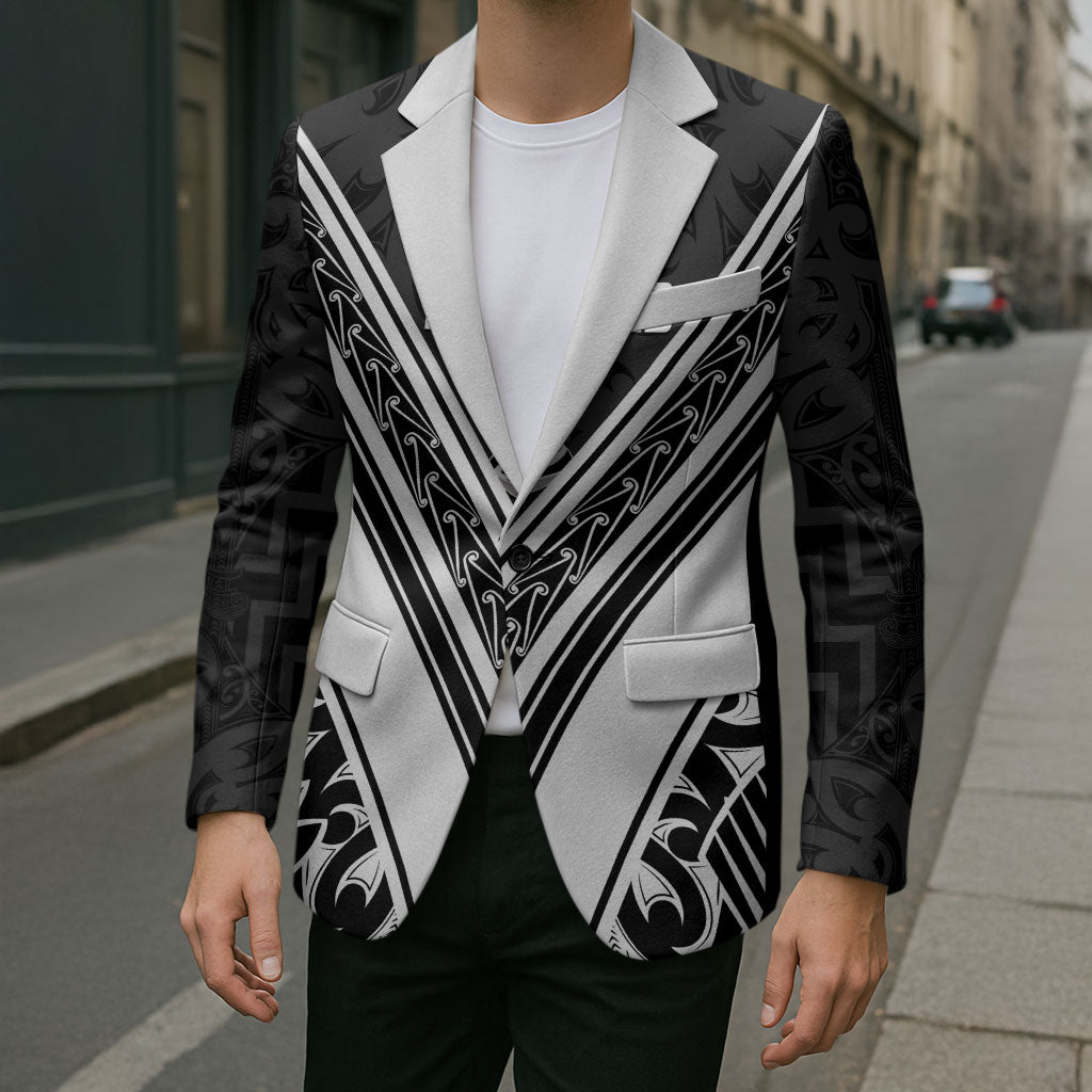 New Zealand Silver Fern Rugby Custom Blazer Go Wheel Kiwi Maori Pattern LT14 - Polynesian Pride