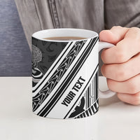 New Zealand Silver Fern Rugby Custom Ceramic Mug Go Wheel Kiwi Maori Pattern LT14 - Polynesian Pride