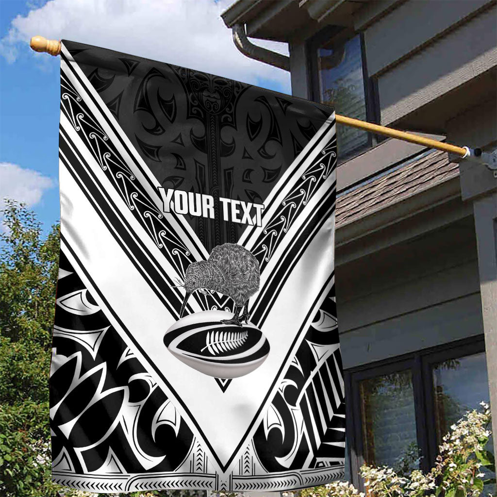 New Zealand Silver Fern Rugby Custom Garden Flag Go Wheel Kiwi Maori Pattern LT14 - Polynesian Pride