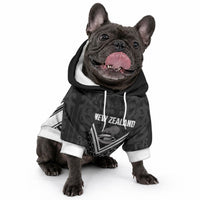New Zealand Silver Fern Rugby Custom Pet Hoodie Go Wheel Kiwi Maori Pattern LT14 - Polynesian Pride