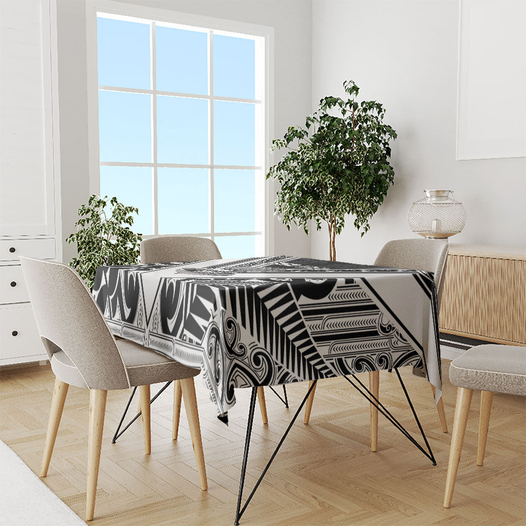 New Zealand Silver Fern Rugby Custom Tablecloth Go Wheel Kiwi Maori Pattern LT14 - Polynesian Pride