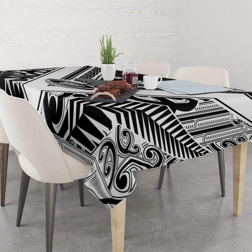 New Zealand Silver Fern Rugby Custom Tablecloth Go Wheel Kiwi Maori Pattern LT14 - Polynesian Pride