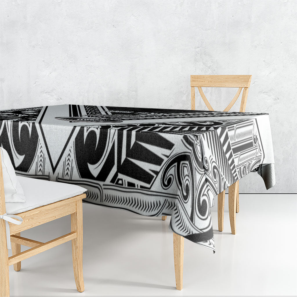 New Zealand Silver Fern Rugby Custom Tablecloth Go Wheel Kiwi Maori Pattern LT14 - Polynesian Pride