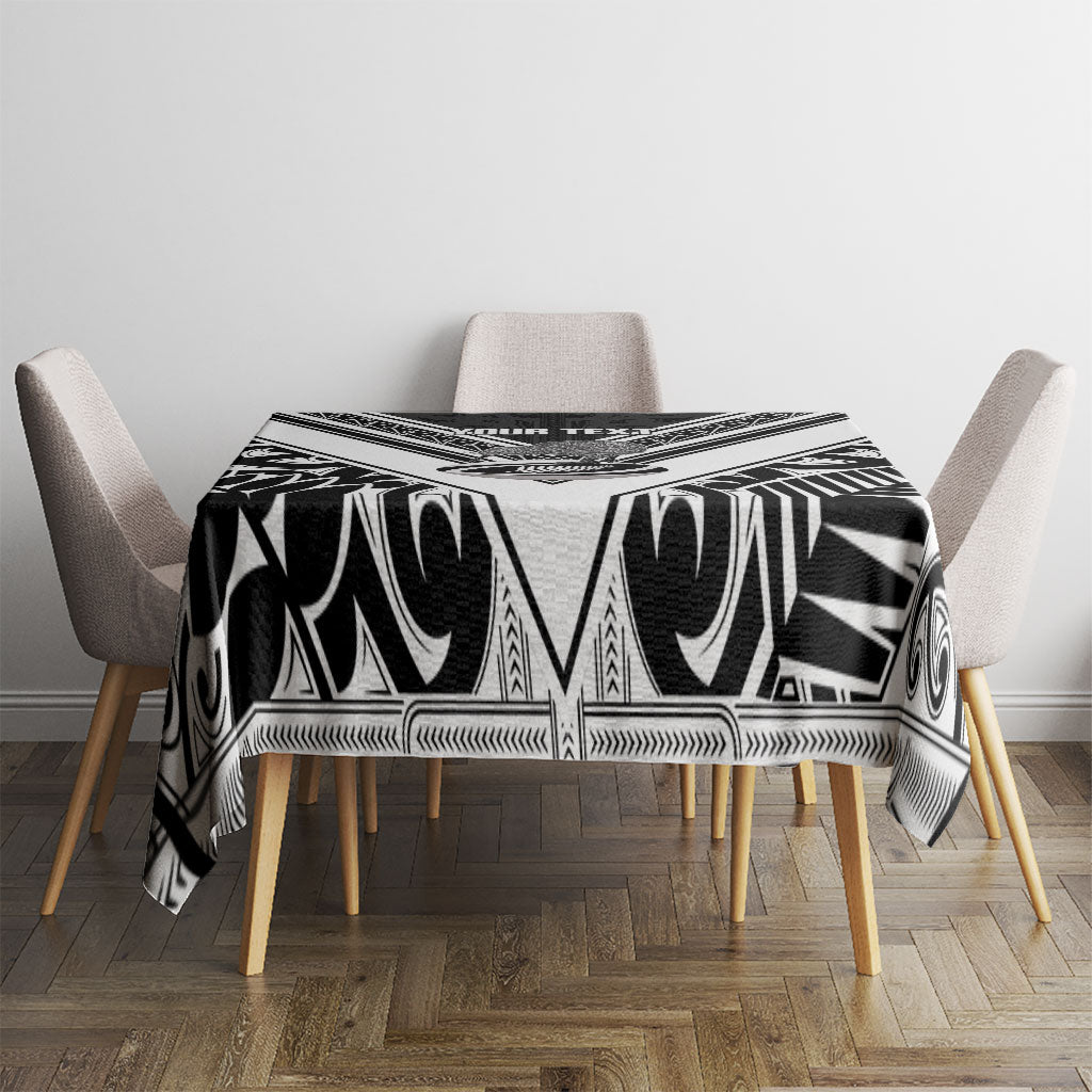 New Zealand Silver Fern Rugby Custom Tablecloth Go Wheel Kiwi Maori Pattern LT14 - Polynesian Pride