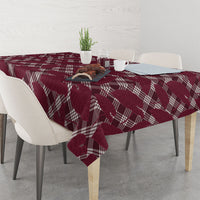 Burgundy Hawaii Kalo Palaka Motifs Tablecloth Hawaiian Taro Leaves Elegant Vibes LT14 - Polynesian Pride