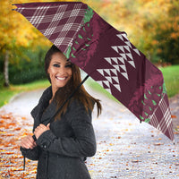 Burgundy Palaka Hawaii Iwa Bird Umbrella Hawaiian Kakau Jade Vine Lei LT14 - Polynesian Pride