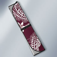 Burgundy Palaka Hawaii Leis Auto Sun Shade Hawaiian-plaid Elegant Tropical Vibes LT14 - Polynesian Pride