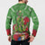 Kakapo New Zealand Christmas Button Sweatshirt Meri Kirihimete Pohutukawa - Green Color