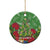 Kakapo New Zealand Christmas Ceramic Ornament Meri Kirihimete Pohutukawa - Green Color