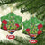 Kakapo New Zealand Christmas Ceramic Ornament Meri Kirihimete Pohutukawa - Green Color