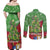 Kakapo New Zealand Christmas Couples Matching Off Shoulder Maxi Dress and Long Sleeve Button Shirt Meri Kirihimete Pohutukawa - Green Color