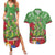 Kakapo New Zealand Christmas Couples Matching Summer Maxi Dress and Hawaiian Shirt Meri Kirihimete Pohutukawa - Green Color