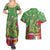 Kakapo New Zealand Christmas Couples Matching Summer Maxi Dress and Hawaiian Shirt Meri Kirihimete Pohutukawa - Green Color