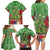 Kakapo New Zealand Christmas Family Matching Long Sleeve Bodycon Dress and Hawaiian Shirt Meri Kirihimete Pohutukawa - Green Color