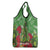 Kakapo New Zealand Christmas Grocery Bag Meri Kirihimete Pohutukawa - Green Color