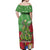 Kakapo New Zealand Christmas Off Shoulder Maxi Dress Meri Kirihimete Pohutukawa - Green Color