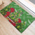 Kakapo New Zealand Christmas Rubber Doormat Meri Kirihimete Pohutukawa - Green Color