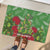 Kakapo New Zealand Christmas Rubber Doormat Meri Kirihimete Pohutukawa - Green Color