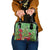 Kakapo New Zealand Christmas Shoulder Handbag Meri Kirihimete Pohutukawa - Green Color