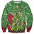 Kakapo New Zealand Christmas Sweatshirt Meri Kirihimete Pohutukawa - Green Color