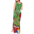 Kakapo New Zealand Christmas Tank Maxi Dress Meri Kirihimete Pohutukawa - Green Color