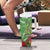 Kakapo New Zealand Christmas Tumbler With Handle Meri Kirihimete Pohutukawa - Green Color