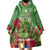 Kakapo New Zealand Christmas Wearable Blanket Hoodie Meri Kirihimete Pohutukawa - Green Color