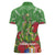 Kakapo New Zealand Christmas Women Polo Shirt Meri Kirihimete Pohutukawa - Green Color