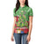 Kakapo New Zealand Christmas Women Polo Shirt Meri Kirihimete Pohutukawa - Green Color