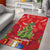 Kakapo New Zealand Christmas Area Rug Meri Kirihimete Pohutukawa - Red Color