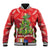 Kakapo New Zealand Christmas Baseball Jacket Meri Kirihimete Pohutukawa - Red Color