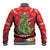 Kakapo New Zealand Christmas Baseball Jacket Meri Kirihimete Pohutukawa - Red Color