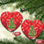 Kakapo New Zealand Christmas Ceramic Ornament Meri Kirihimete Pohutukawa - Red Color