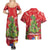 Kakapo New Zealand Christmas Couples Matching Summer Maxi Dress and Hawaiian Shirt Meri Kirihimete Pohutukawa - Red Color