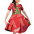 Kakapo New Zealand Christmas Family Matching Off Shoulder Short Dress and Hawaiian Shirt Meri Kirihimete Pohutukawa - Red Color