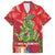 Kakapo New Zealand Christmas Family Matching Off Shoulder Short Dress and Hawaiian Shirt Meri Kirihimete Pohutukawa - Red Color