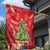 Kakapo New Zealand Christmas Garden Flag Meri Kirihimete Pohutukawa - Red Color