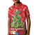 Kakapo New Zealand Christmas Kid Polo Shirt Meri Kirihimete Pohutukawa - Red Color