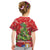 Kakapo New Zealand Christmas Kid T Shirt Meri Kirihimete Pohutukawa - Red Color