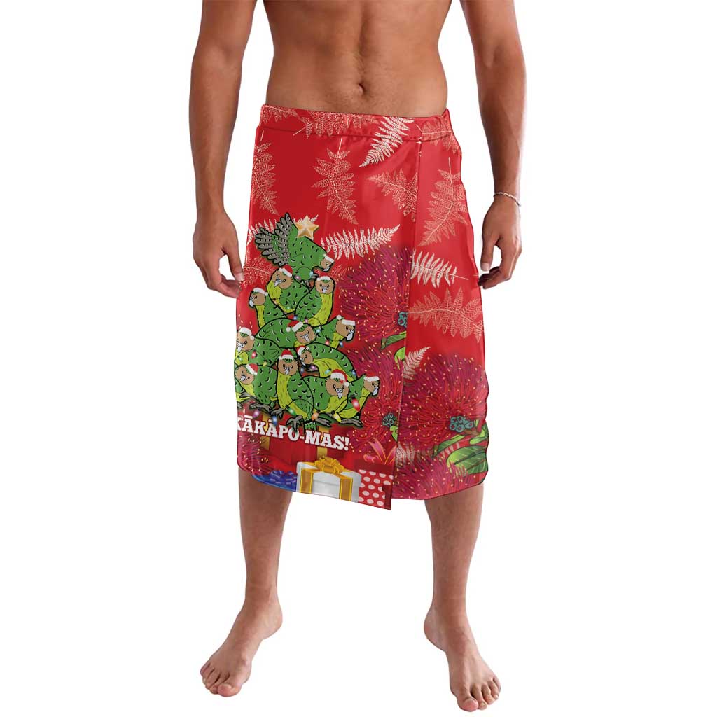 Kakapo New Zealand Christmas Lavalava Meri Kirihimete Pohutukawa - Red Color LT14 Red - Polynesian Pride