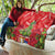 Kakapo New Zealand Christmas Quilt Meri Kirihimete Pohutukawa - Red Color