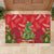 Kakapo New Zealand Christmas Rubber Doormat Meri Kirihimete Pohutukawa - Red Color