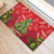 Kakapo New Zealand Christmas Rubber Doormat Meri Kirihimete Pohutukawa - Red Color