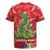 Kakapo New Zealand Christmas Rugby Jersey Meri Kirihimete Pohutukawa - Red Color