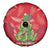 Kakapo New Zealand Christmas Spare Tire Cover Meri Kirihimete Pohutukawa - Red Color